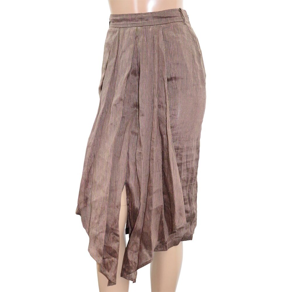MaxMara Silk Linen Asymmetrical Midi Skirt 6/8 - Picture 4 of 6